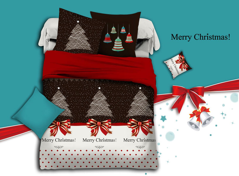 Merry Queen Size Christmas Quilt/Doona/Duvet Cover Set - Bedzy Australia (ABN 18 642 972 209) - Home & Garden > Bedding - Cheap affordable bedroom furniture shop near me Australia