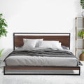 Milano Decor Azure Bed Frame with Headboard - Black - Queen
