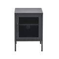 Mini Mesh Storage Cabinet Organiser Bedside Table Black