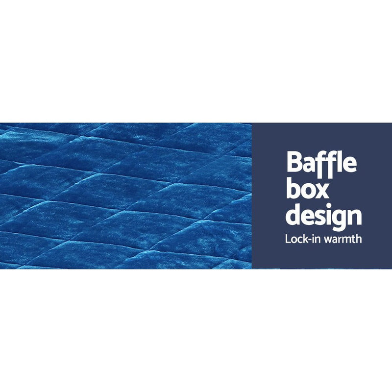 Mink Quilt Comforter Queen Size Navy - Home & Garden > Bedding - Bedzy Australia