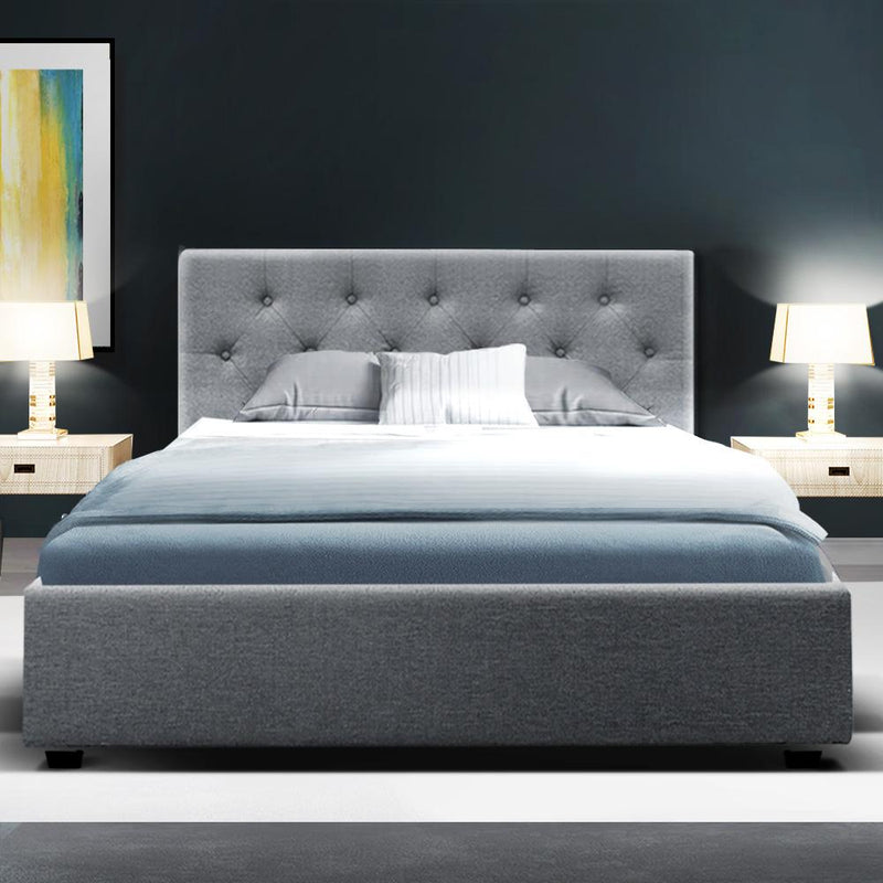 Noosa Storage King Single Bed Frame Grey - Bedzy Australia