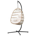 Outdoor Egg Swing Pod Chair Hammock with Stand Beach