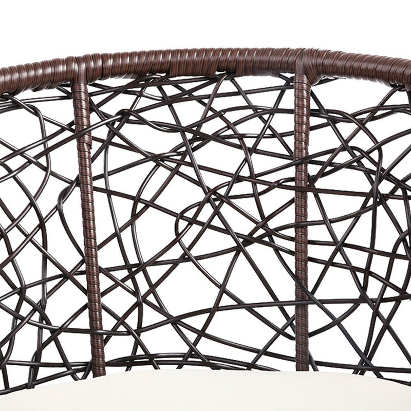 Outdoor Patio Chair and Table - Brown - Bedzy Australia (ABN 18 642 972 209) - Furniture > Outdoor