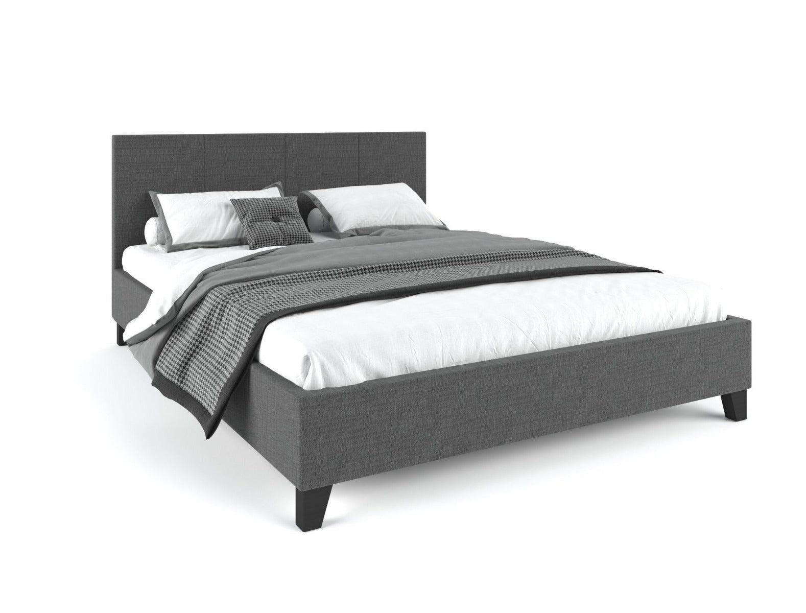 Palermo Bed Frame Charcoal Double - Bedzy Australia