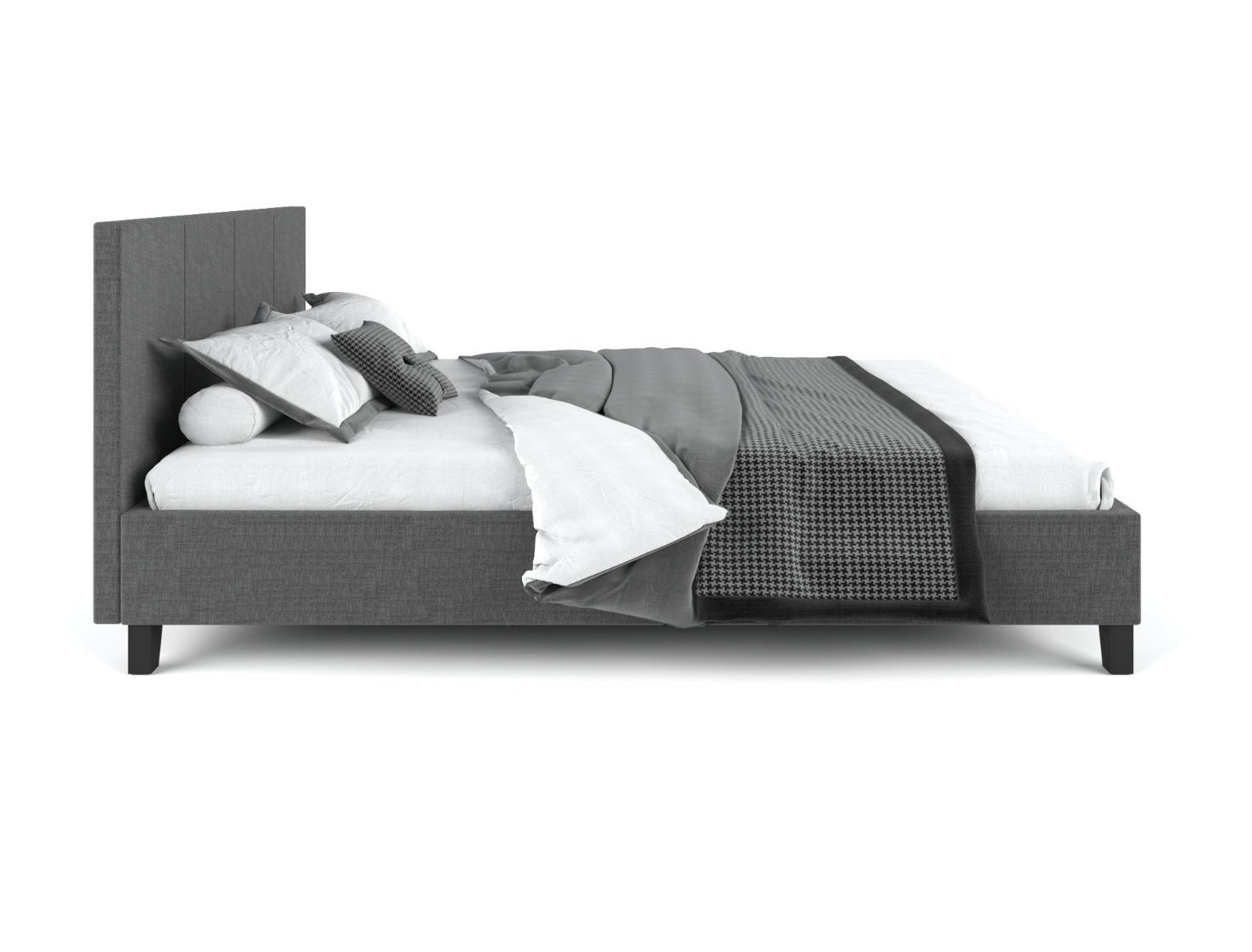 Palermo Bed Frame Charcoal Double - Bedzy Australia