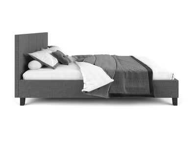 Palermo Bed Frame Charcoal Double - Bedzy Australia