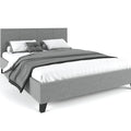 Palermo Fabric Bed Frame Grey Double