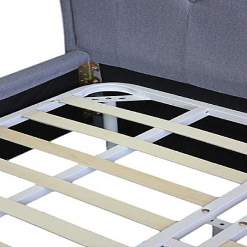 Bedzy Luxe French Provincial Queen Size Bed Frame - Grey - Bedzy Australia