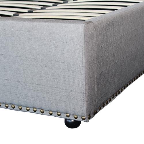 Bedzy Luxe French Provincial Queen Size Bed Frame - Grey - Bedzy Australia