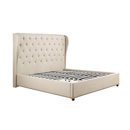 Bedzy Luxe French Provincial King Size Bed Frame - Beige - Bedzy Australia