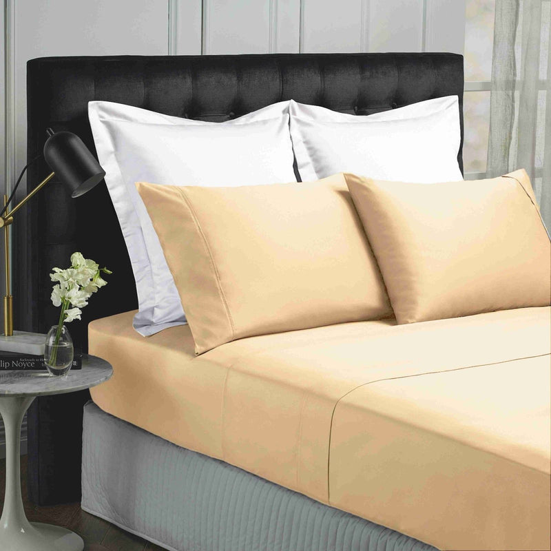Park Avenue 500TC Soft Natural Bamboo Cotton Sheet Set Breathable Bedding King Blush - Bedzy Australia - Home & Garden > Bedding