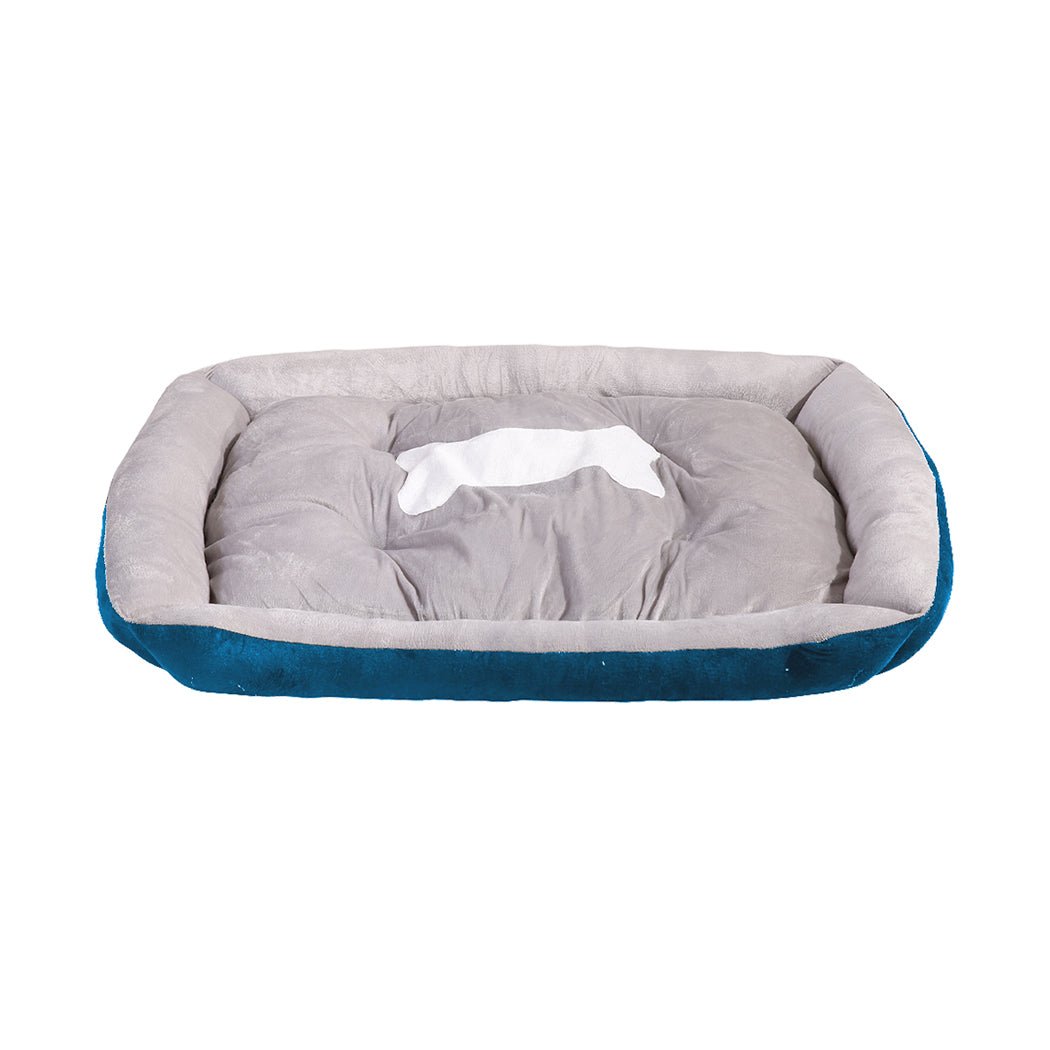 Pet Bed Dog Beds Bedding Mattress Mat Cushion Soft Pad Pads Mats L Navy - Bedzy Australia