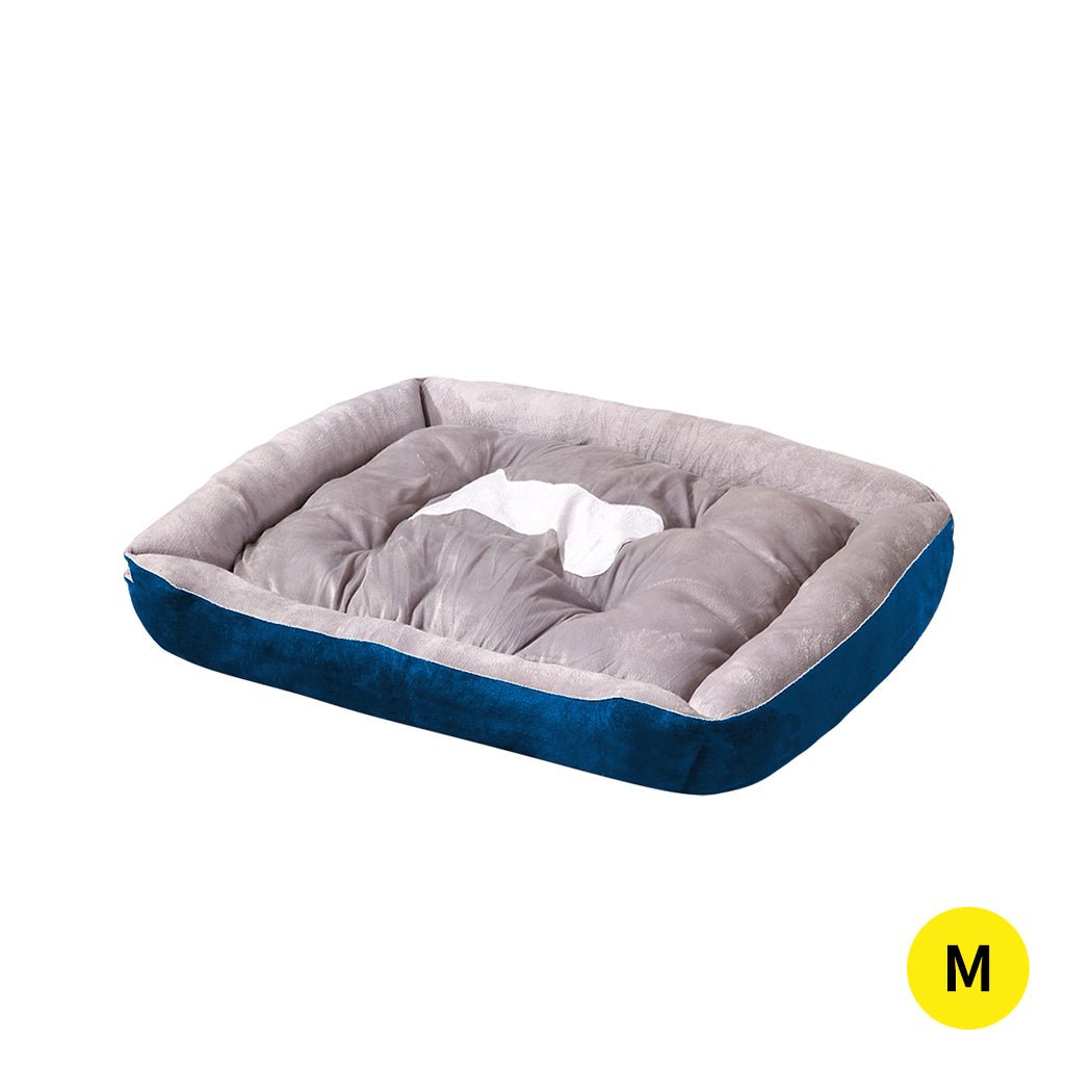 Pet Bed Dog Beds Bedding Mattress Mat Cushion Soft Pad Pads Mats M Navy - Bedzy Australia