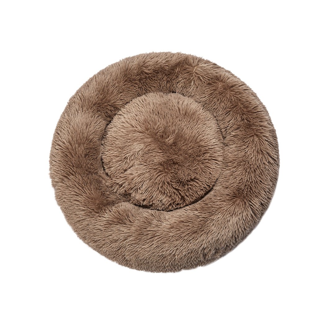 Pet Bed Mattress Dog Beds Bedding Cat Pad Mat Cushion Winter L Brown - Bedzy Australia