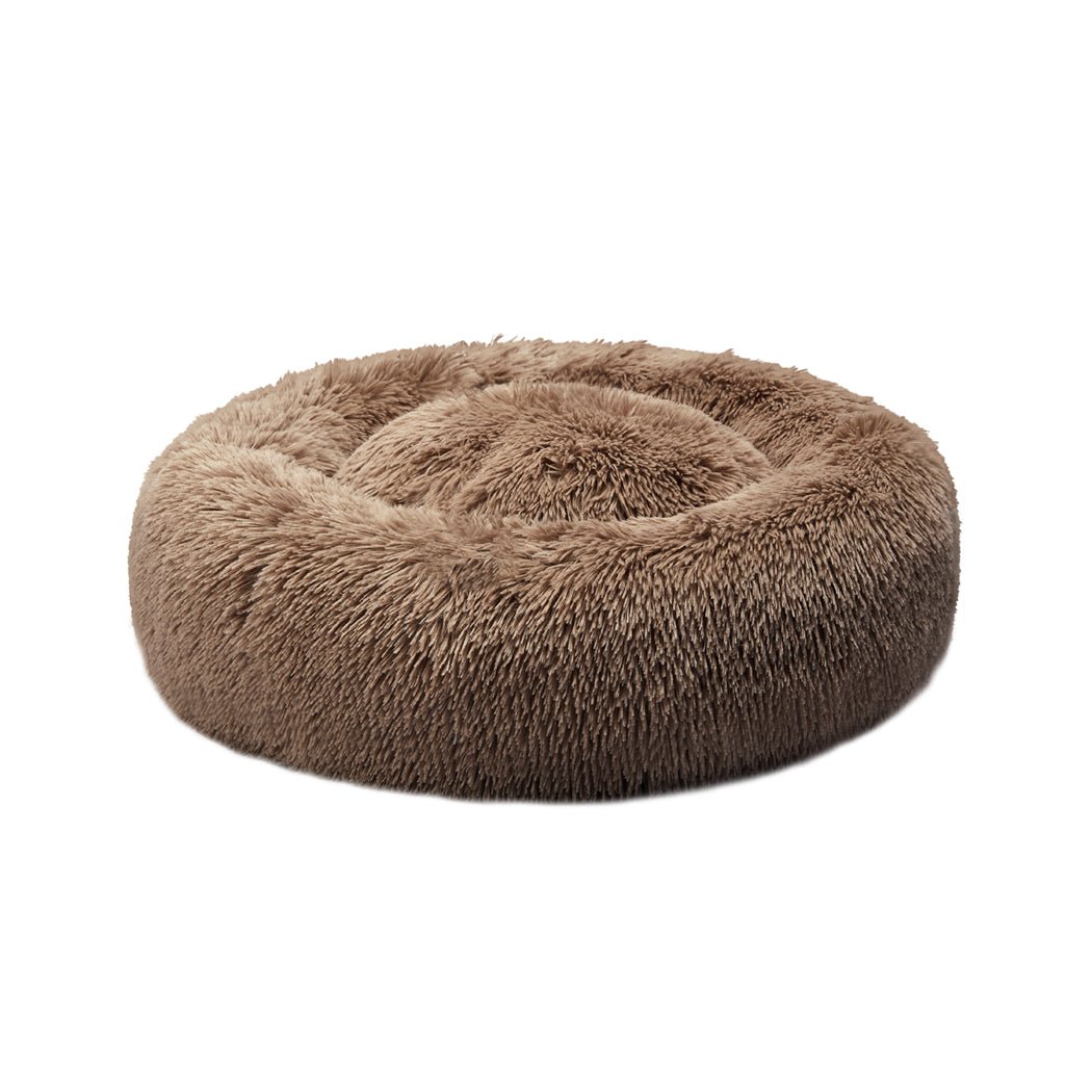Pet Bed Mattress Dog Beds Bedding Cat Pad Mat Cushion Winter L Brown - Bedzy Australia