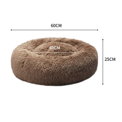 Pet Bed Mattress Dog Beds Bedding Cat Pad Mat Cushion Winter M Brown - Bedzy Australia
