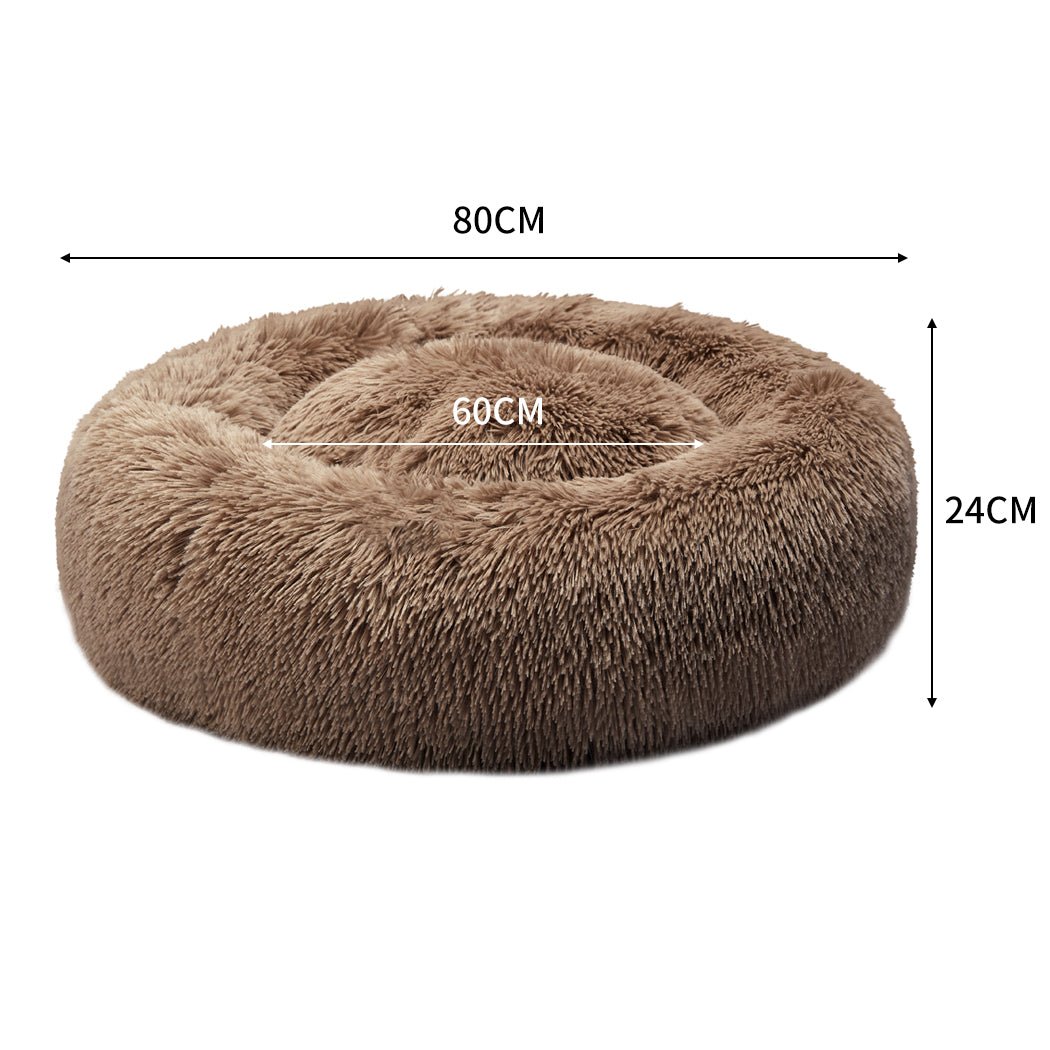 Pet Bed Mattress Dog Beds Bedding Cat Pad Mat Cushion Winter XL Brown - Bedzy Australia