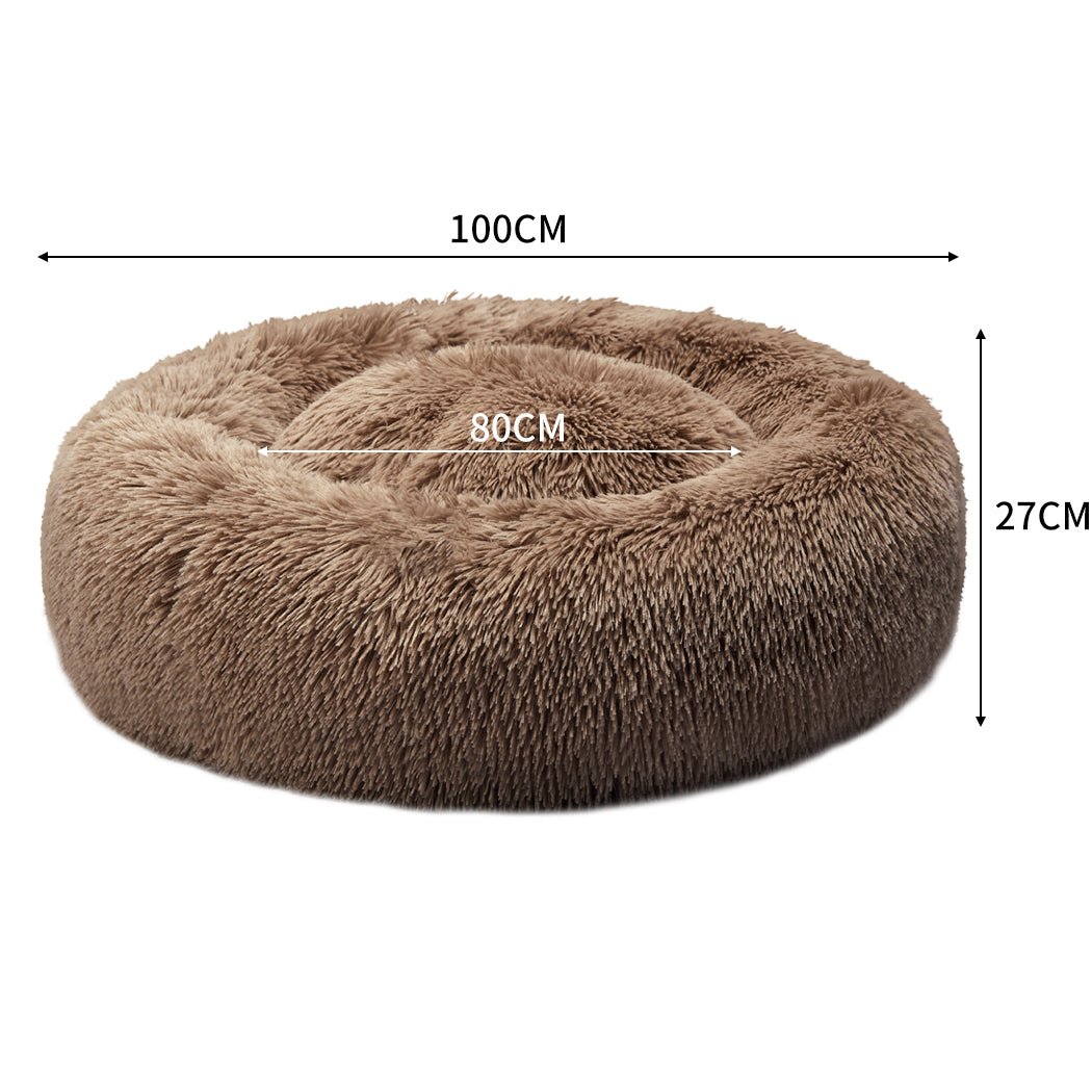 Pet Bed Mattress Dog Beds Bedding Cat Pad Mat Cushion Winter XXL Brown - Bedzy Australia