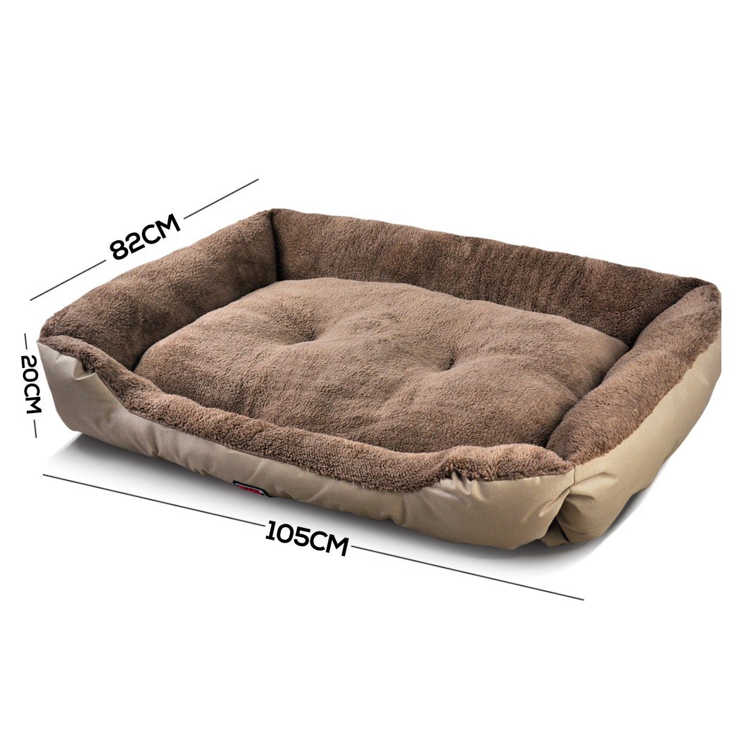 Pet Bed Mattress Dog Cat Pad Mat Cushion Soft Winter Warm 2X Large Cream - Bedzy Australia