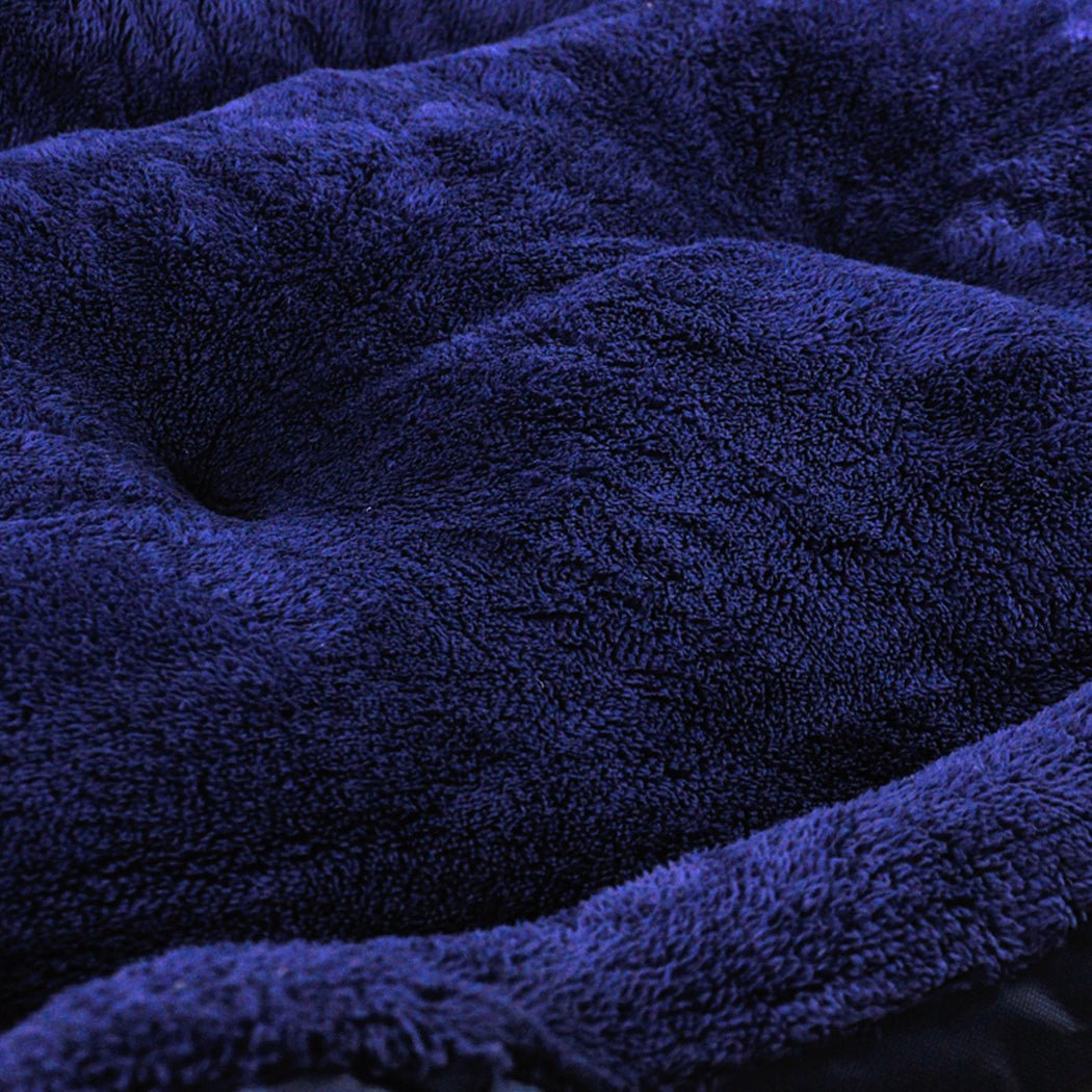 Pet Bed Mattress Dog Cat Pad Mat Cushion Soft Winter Warm Large Blue - Bedzy Australia