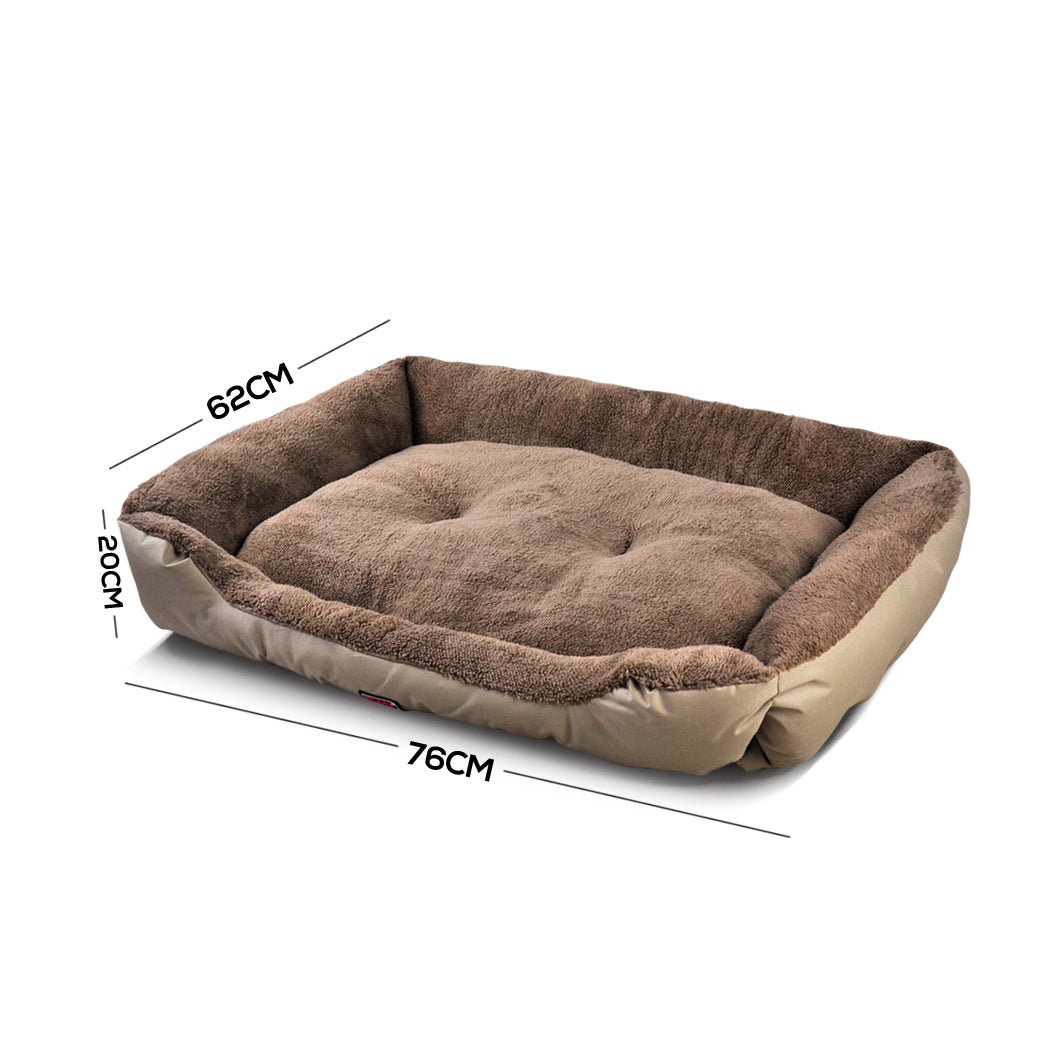 Pet Bed Mattress Dog Cat Pad Mat Cushion Soft Winter Warm Large Cream - Bedzy Australia