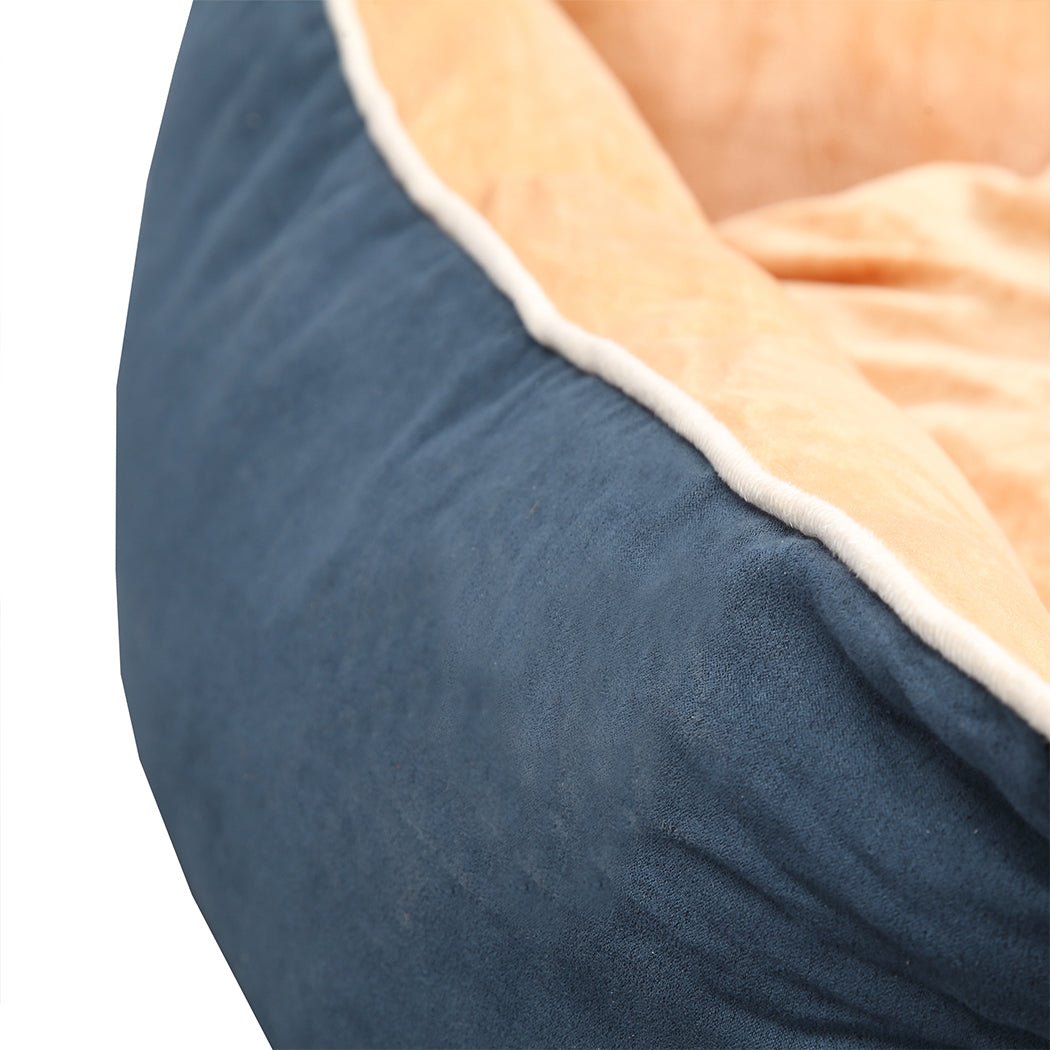 Pet Bed Mattress Dog Cat Pad Mat Puppy Cushion Soft Warm Washable L Blue - Bedzy Australia
