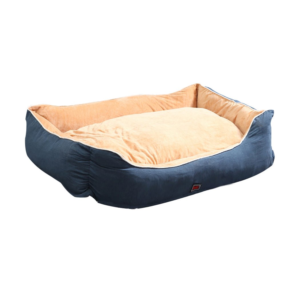 Pet Bed Mattress Dog Cat Pad Mat Puppy Cushion Soft Warm Washable L Blue - Bedzy Australia