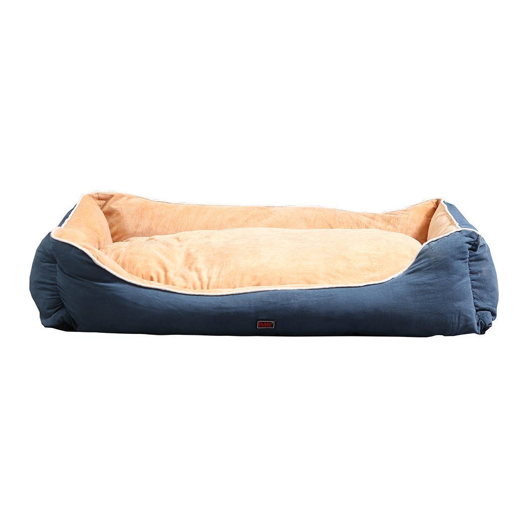 Pet Bed Mattress Dog Cat Pad Mat Puppy Cushion Soft Warm Washable M Blue - Bedzy Australia