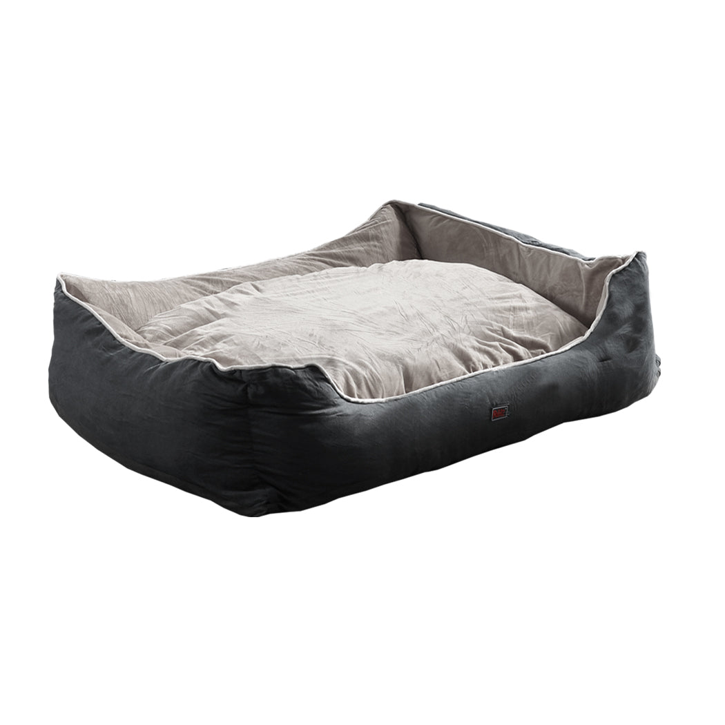 Pet Bed Mattress Dog Cat Pad Mat Puppy Cushion Soft Warm Washable M Grey - Bedzy Australia