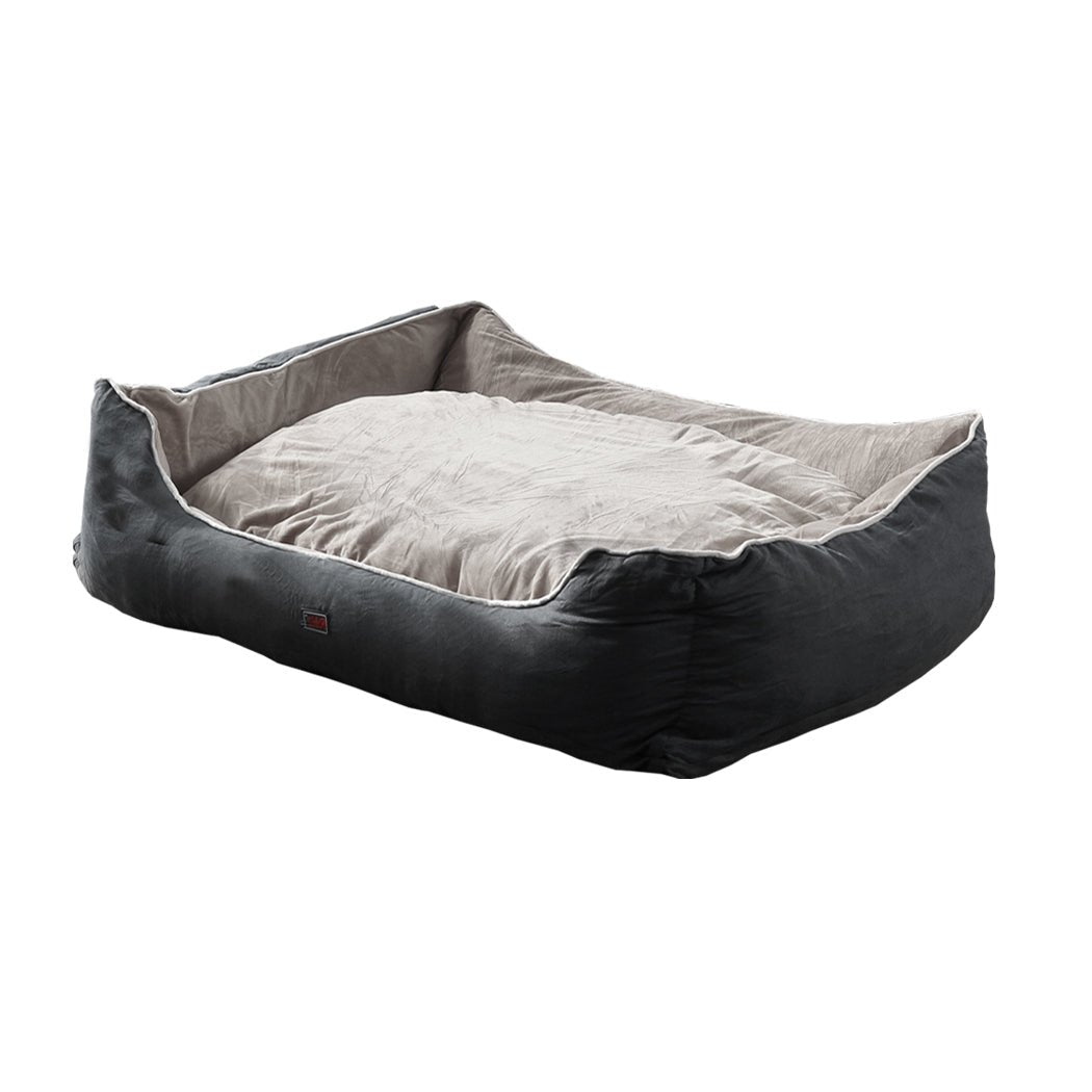 Pet Bed Mattress Dog Cat Pad Mat Puppy Cushion Soft Warm Washable M Grey - Bedzy Australia