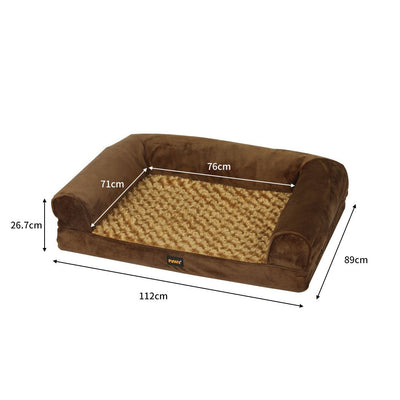 Pet Bed Sofa Dog Bedding Soft Warm Mattress Cushion Pillow Mat Plush XL - Bedzy Australia
