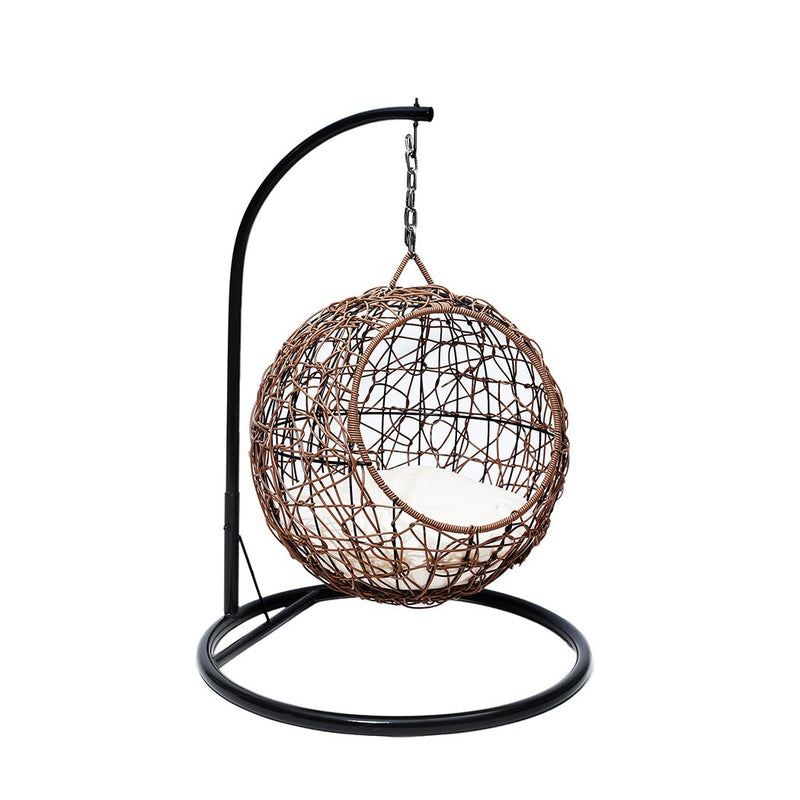 Rattan Cat Beds Elevated Puppy Wicker Hanging Basket Swinging Egg Chair - Bedzy Australia