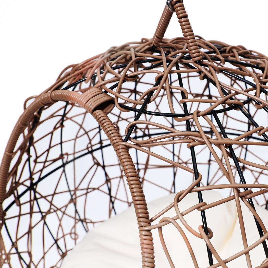 Rattan Cat Beds Elevated Puppy Wicker Hanging Basket Swinging Egg Chair - Bedzy Australia