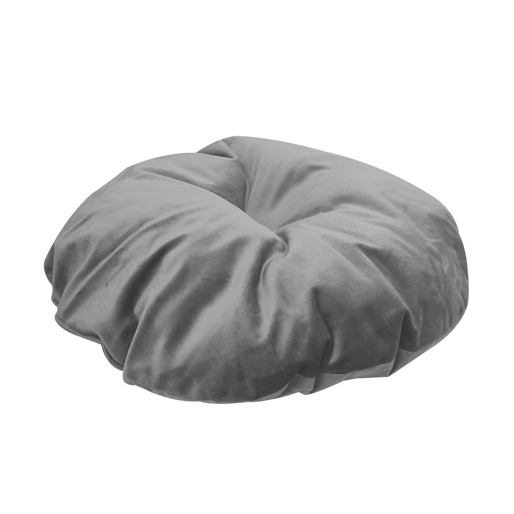 Pet Bed Cat Cave Beds Bedding Castle Igloo Round Nest Comfy Kennel Grey M - Bedzy Australia
