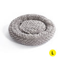 Pet Bed Dog Cat Nest Calming Donut Mat Soft Plush Kennel Cave Deep Sleeping L