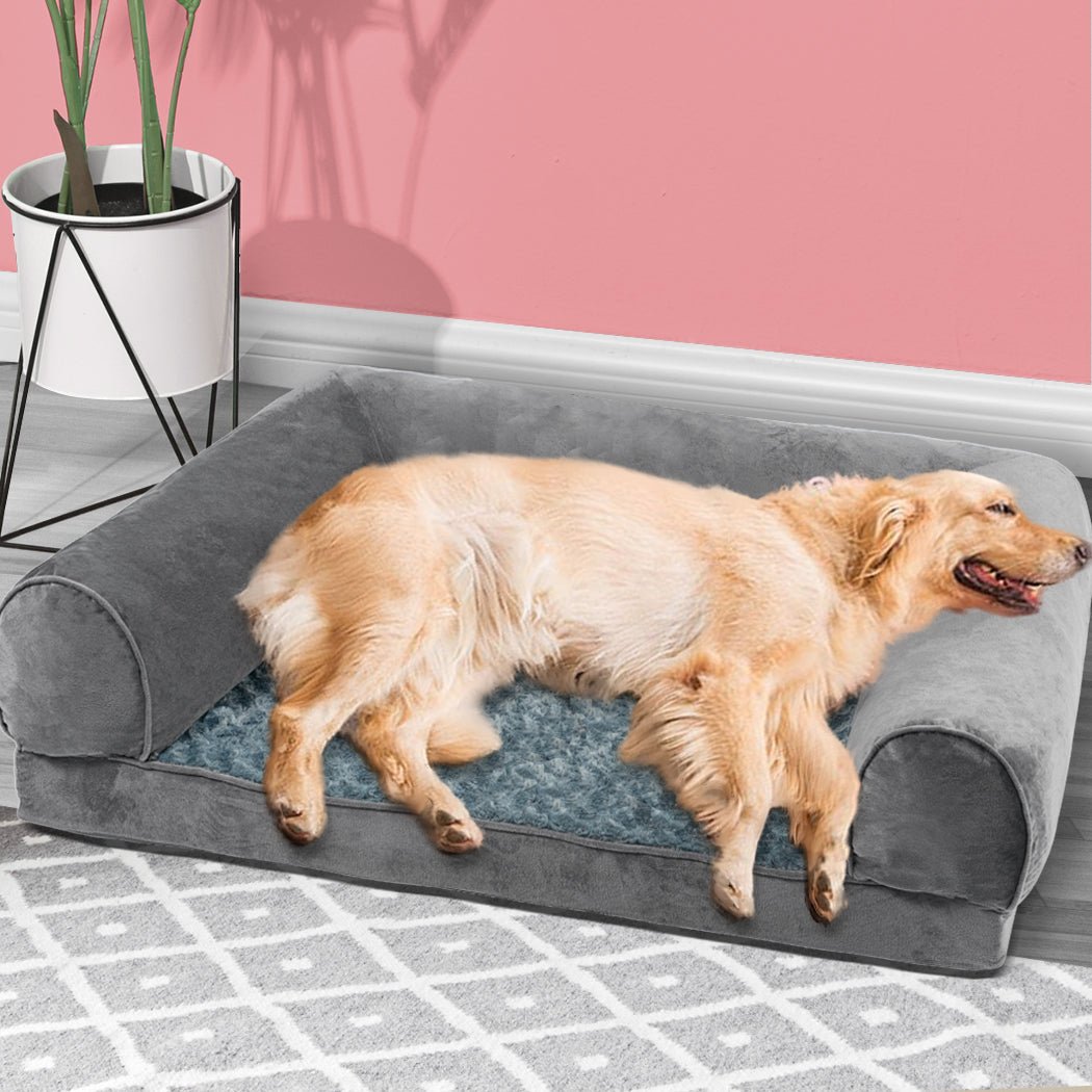 Pet Bed Sofa Dog Beds Bedding Soft Warm Mattress Cushion Pillow Mat Plush L - Bedzy Australia