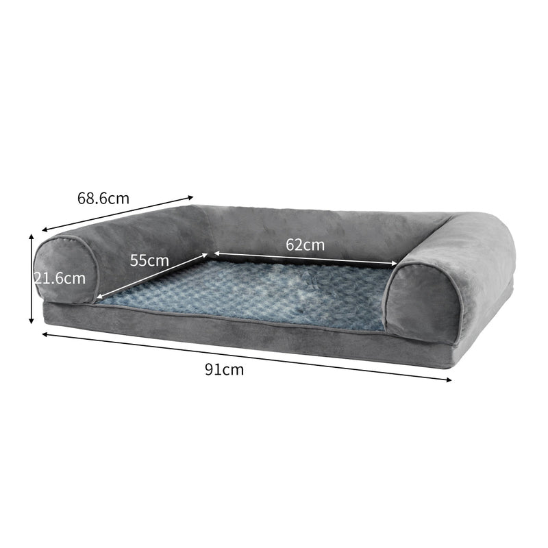 Pet Bed Sofa Dog Beds Bedding Soft Warm Mattress Cushion Pillow Mat Plush L - Bedzy Australia
