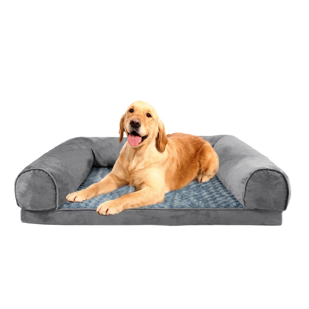 Pet Bed Sofa Dog Beds Bedding Soft Warm Mattress Cushion Pillow Mat Plush L - Bedzy Australia