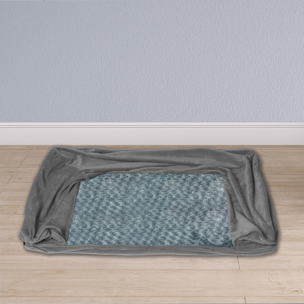 Replacement Pet Bed Cover Soft Warm Plush Velvet L - Bedzy Australia