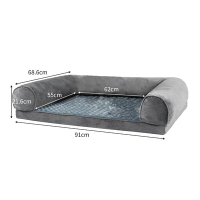 Replacement Pet Bed Cover Soft Warm Plush Velvet L - Bedzy Australia