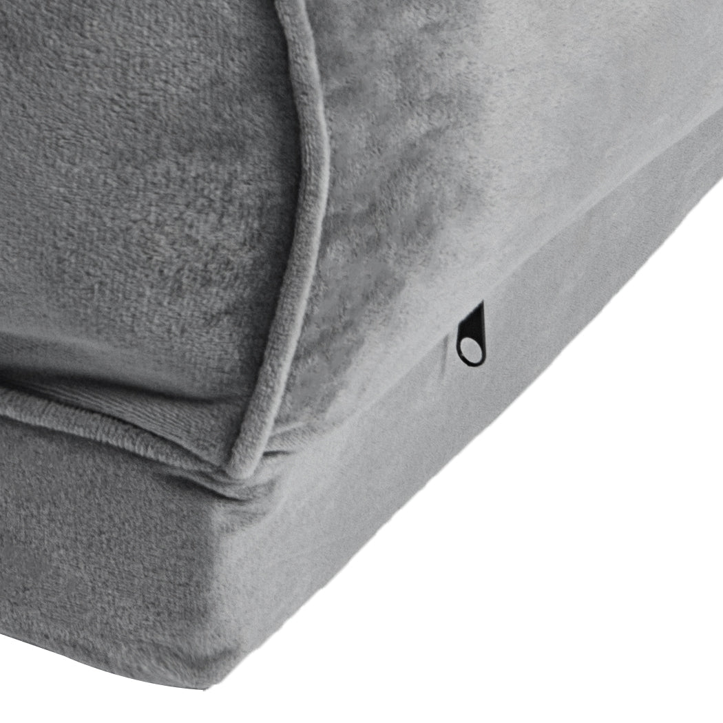Replacement Pet Bed Cover Soft Warm Plush Velvet L - Bedzy Australia