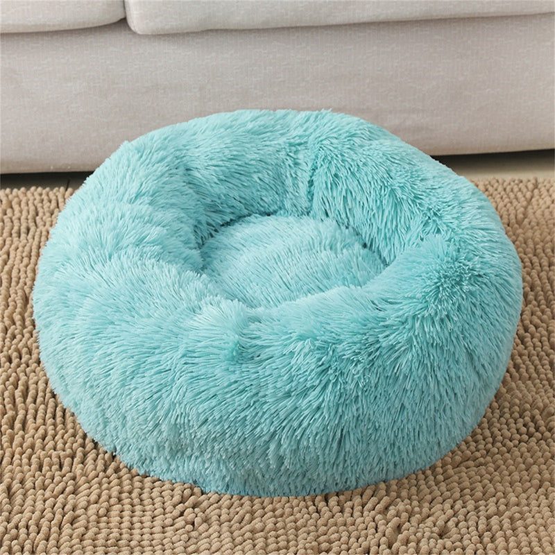 Pet Dog Bedding Warm Plush Round Comfortable Nest Comfy Sleeping kennel Green Large 90cm - Pet Care > Dog Supplies - Bedzy Australia