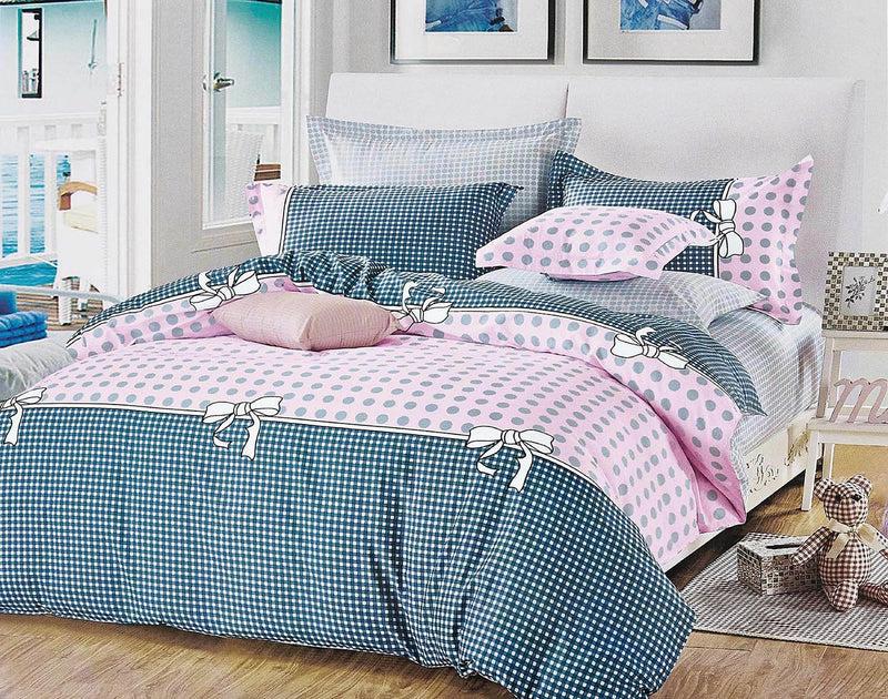 Pink Dots King Size Bed Quilt/Doona/Duvet Doona Duvet Cover Set - Bedzy Australia (ABN 18 642 972 209) - Home & Garden > Bedding - Cheap affordable bedroom furniture shop near me Australia