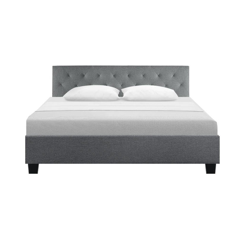 Preston King Bed Frame Grey - Bedzy Australia - Furniture > Bedroom