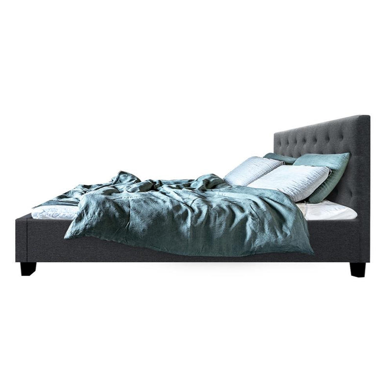Preston Queen Bed Frame Charcoal - Bedzy Australia - Furniture > Bedroom