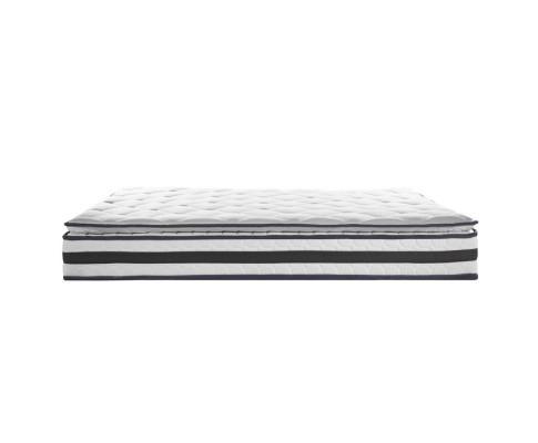 Queen Package | Agnes Bed Charcoal & Normay Pillow Top Mattress (Medium Firm) - Bedzy Australia
