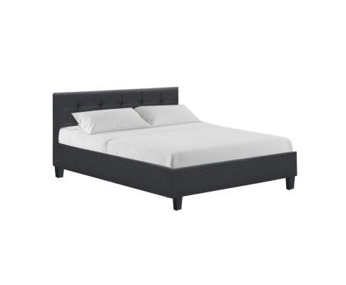 Queen Package | Agnes Bed Charcoal & Normay Pillow Top Mattress (Medium Firm) - Bedzy Australia