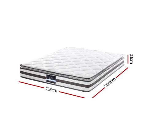 Queen Package | Agnes Bed Charcoal & Normay Pillow Top Mattress (Medium Firm) - Bedzy Australia