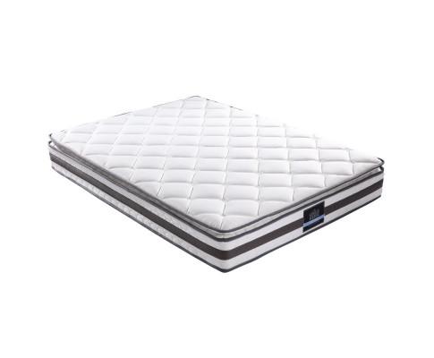 Queen Package | Agnes Bed Charcoal & Normay Pillow Top Mattress (Medium Firm) - Bedzy Australia - Furniture > Bedroom