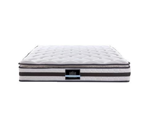 Queen Package | Agnes Bed Charcoal & Normay Pillow Top Mattress (Medium Firm) - Bedzy Australia